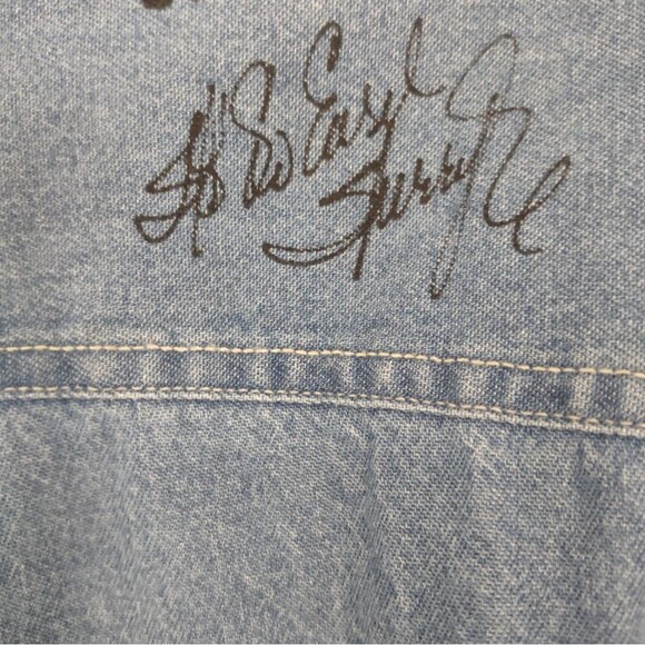 Port Authority Hand Painted Denim Cat Shirt - Picture 4 of 10